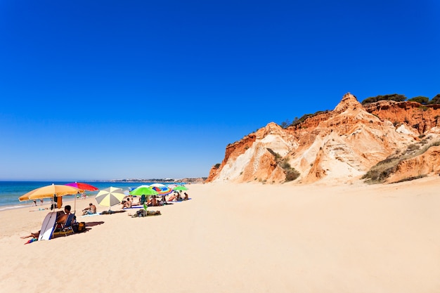 Falesia Strand in Albufeira, Algarve-Region in Portugal