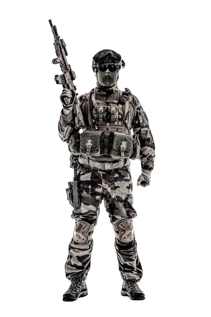 Fallschirmjäger des französischen 1. Marine Infantry Parachute Regiment RPIMA