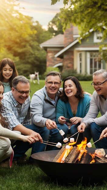 Foto família a ter um óptimo fim-de-semana.