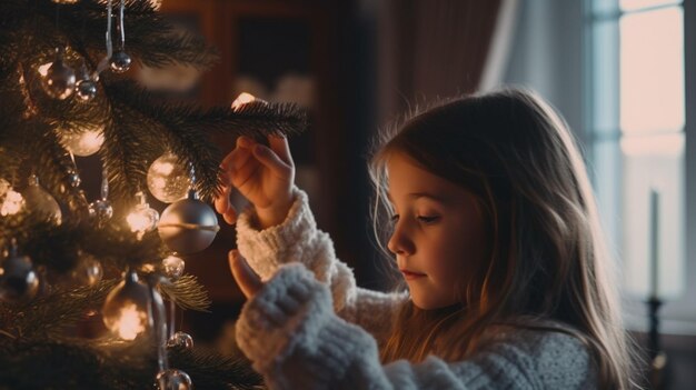 La familia celebra la Navidad en casa