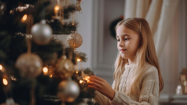 La familia celebra la Navidad en casa