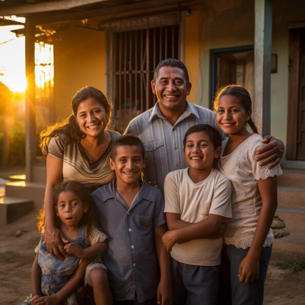 Foto família colombiana