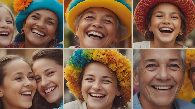 Foto família feliz com diferentes gerações