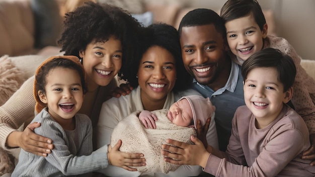 Família feliz com seu primeiro filho