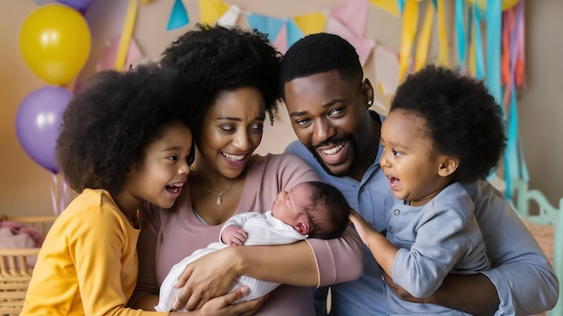 Familia feliz con su primer hijo