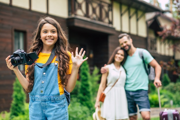 familia feliz en vacaciones