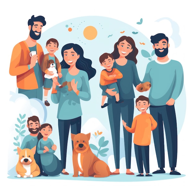 familia feliz vectores