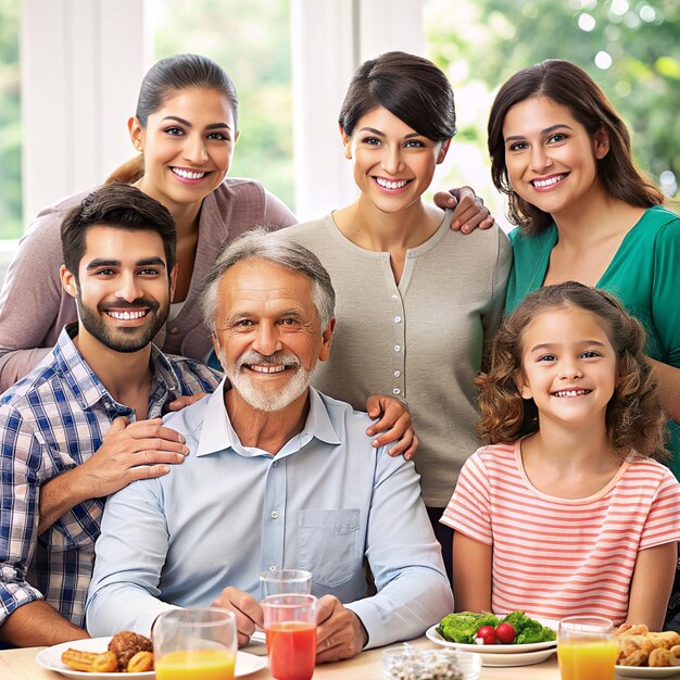 Foto una familia feliz