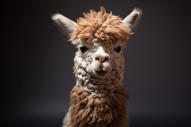 Familia de granja doméstica de alpaca Zoológico dulce Generar Ai