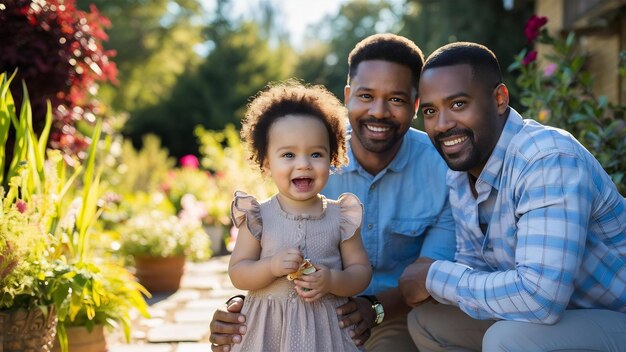 Familia con una hija pequeña