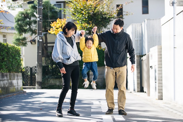 Familia japonesa en Tokio