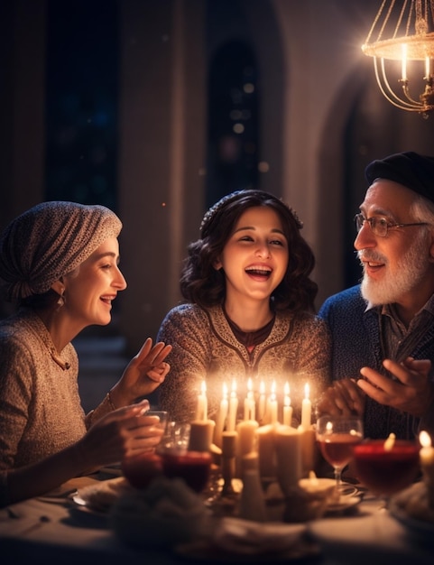 família judaica feliz