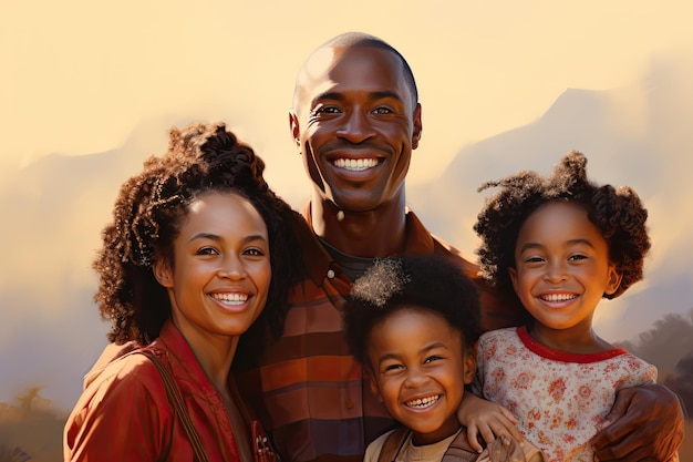 Familia madre padre hijos