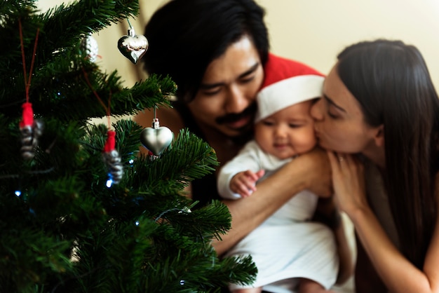 Foto familia navidad fiesta felicidad calidad tiempo unión