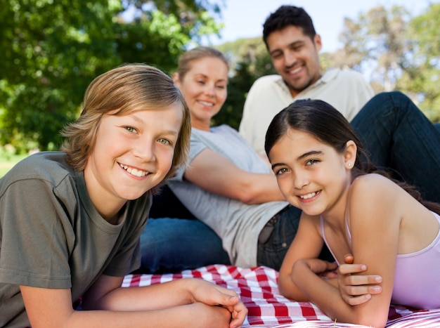 Família no parque