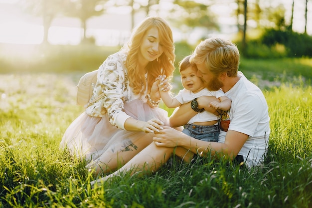 Familia en un parque