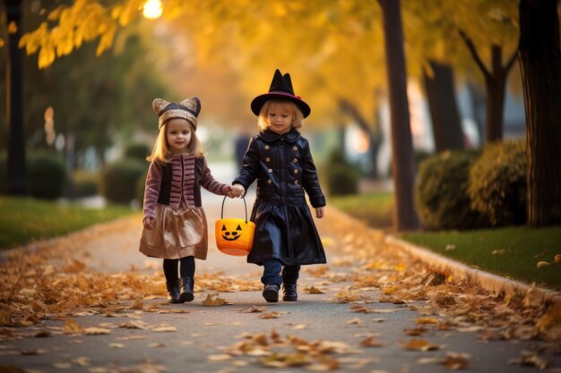 Familie feiert gemeinsam Halloween-Event