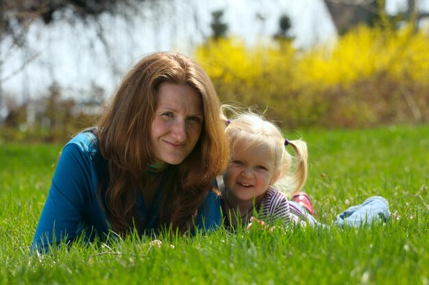 Foto familie im park