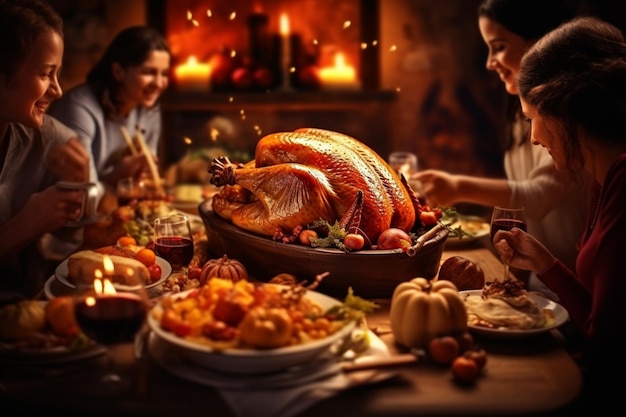 Familien im ganzen Land kommen zusammen, um Thanksgiving zu feiern.