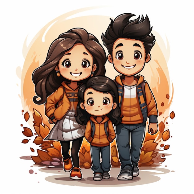 Familienbildillustration