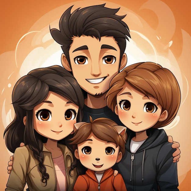 Familienbildillustration