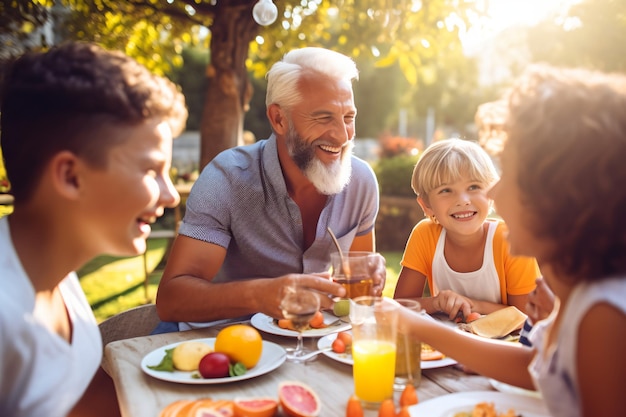 Familienessen in einem Restaurant