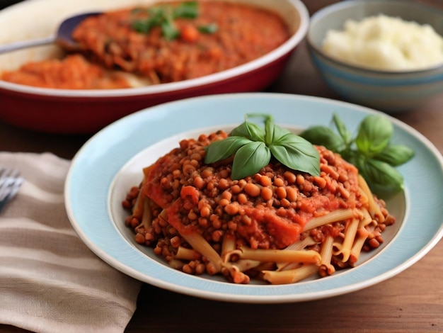 Familienfavoriten Linsen Bolognese Abendessen