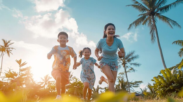 Familienfoto mit indonesischem Aussehen