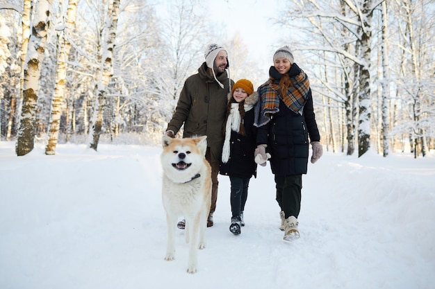 Familienwanderhund im Winter