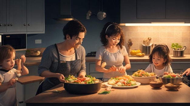 Familienzusammenhalt durch gesundes Kochen