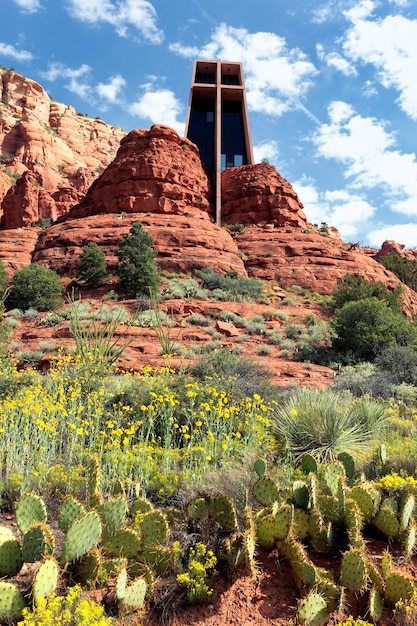 Foto famosa capela da santa cruz, arizona