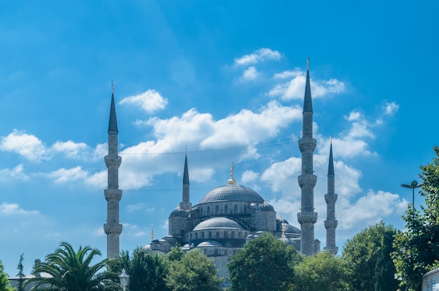 Famosa mesquita na cidade turca de istambul