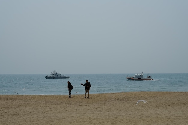 Famosa playa de haeundae en busan corea del sur