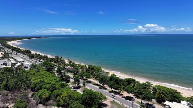 La famosa playa de Taperapua en Porto Seguro Bahia, en el noreste de Brasil