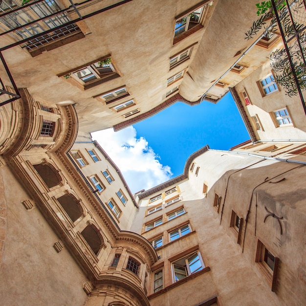 Famosa vista en la ciudad de Lyon, Francia.