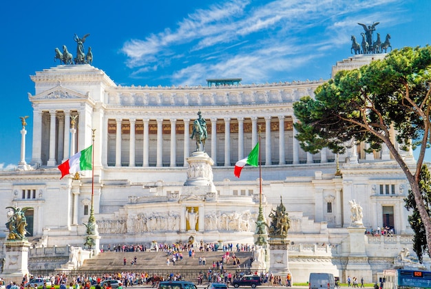 Famoso "Altare della Patria" il Vittoriano em Roma, Itália