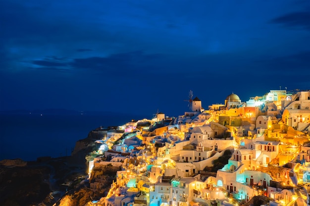 Famoso destino turístico griego oia grecia