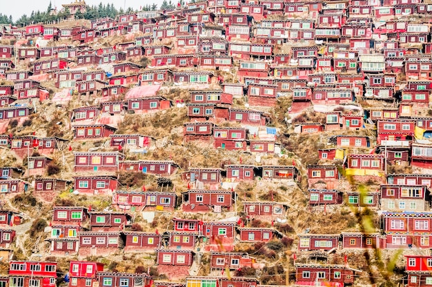 un famoso Lamasery en Seda, Sichuan, China.