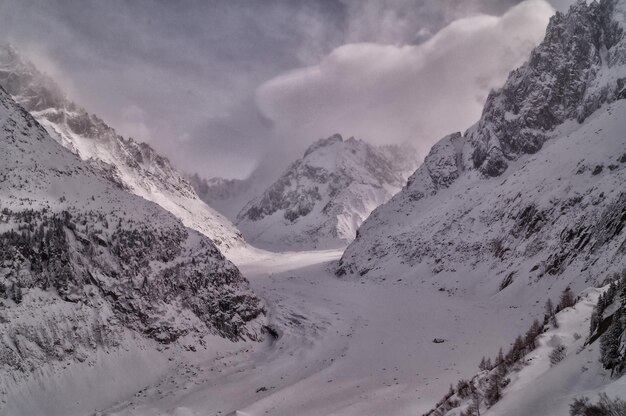 Famoso Valle Blanco en los Alpes del Mont BlancChamonixFrancia