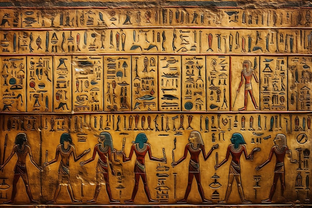 Foto famosos hieróglifos egípcios antigos foto de ilustração