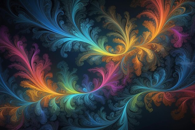 Fancy Paint Delight Textura de color fractal para la imaginación creativa