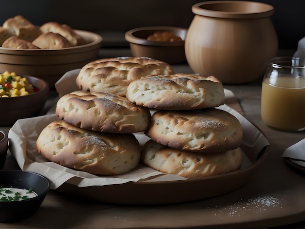 Fangen Sie die Essenz von Bannock in einer köstlichen Food-Fotografie ein