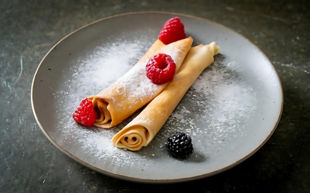 Fangen Sie die Essenz von Crepes in einer köstlichen Food-Fotografie ein