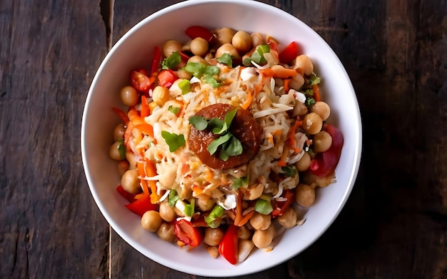 Fangen Sie die Essenz von Koshari in einer köstlichen Food-Fotografie ein