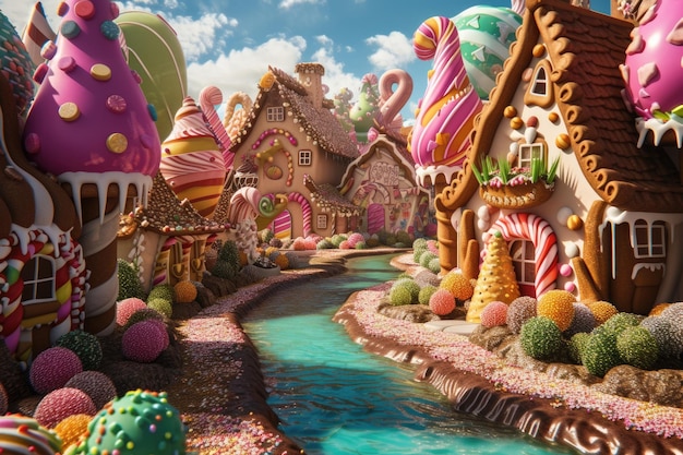 Fantasia Candy Village com Sweet River Resplendent