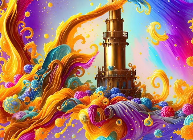 Fantasia colorida brilhante de fundo multicolor abstrato