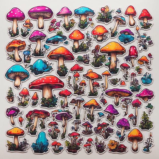 Foto fantasia da floresta dos cogumelos ilustração livre de direitos autorais