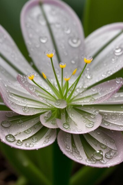 Foto fantasia dahlia pétalas de flores de verde