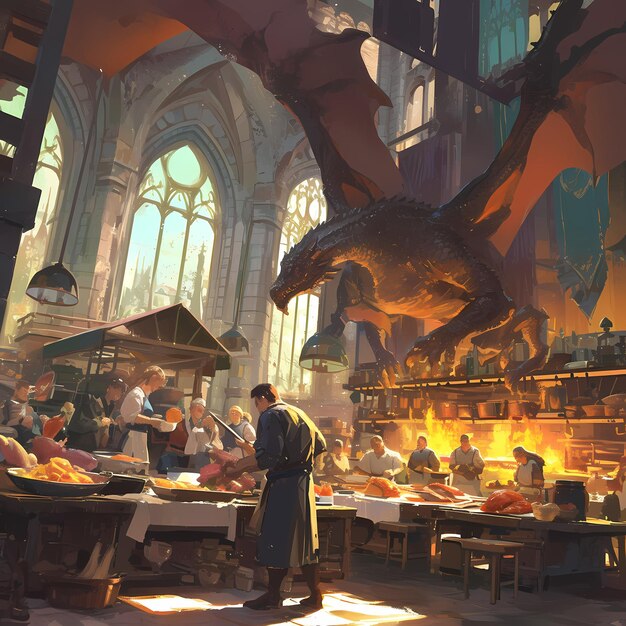 La fantasía del dragón epicúreo, la deliciosa cocina, las criaturas míticas.