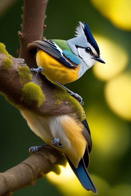 Foto fantasia emplumada um mosaico de beleza aviária generativa